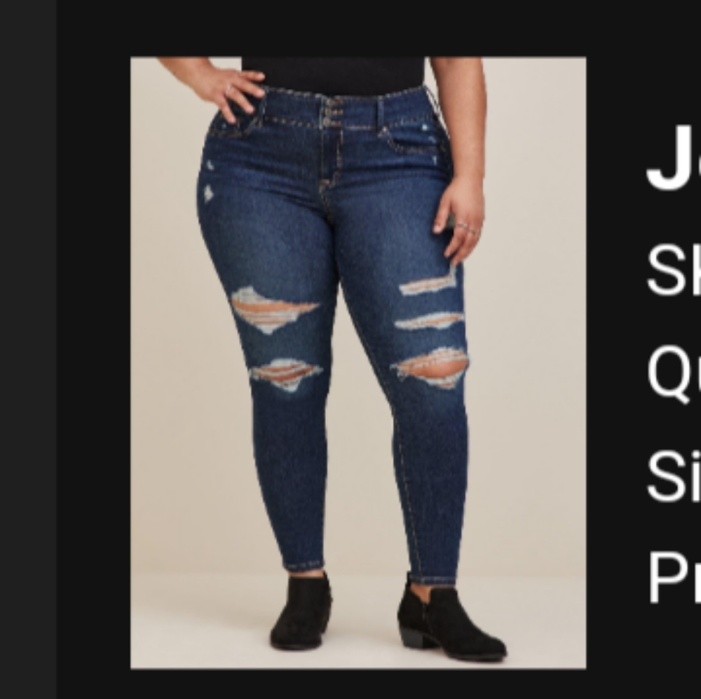 Torrid jeggings destructed